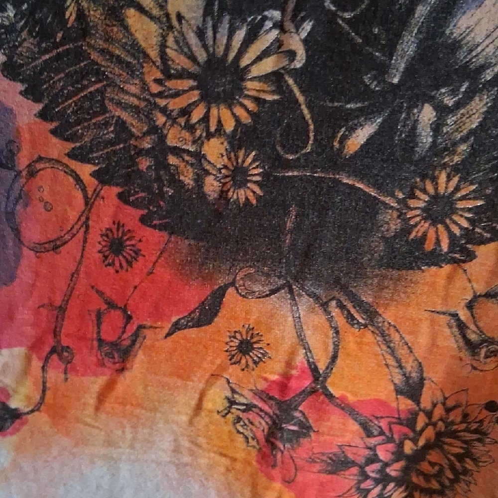 ZARA EVENING COLLECTION Floral Fantasy Graphic White Top Medium - Picture 5 of 10